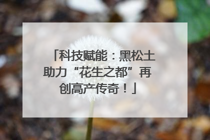科技赋能：黑松土助力“花生之都”再创高产传奇！